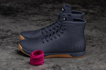 Navy Nobull High-Top Gum Men's Trainers | CA D1285F